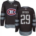 Wholesale Cheap Adidas Canadiens #29 Ken Dryden Black 1917-2017 100th Anniversary Stitched NHL Jersey