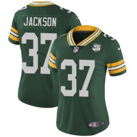 Wholesale Cheap Nike Packers #37 Josh Jackson Green Team Color Women\'s 100th Season Stitched NFL Vapor Untouchable Limited Jersey