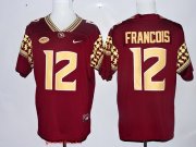 Wholesale Cheap Men's Florida State Seminoles #12 Deondre Francois Red Stitched College Football 2016 Nike NCAA Jersey