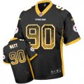 Wholesale Cheap Nike Steelers #90 T. J. Watt Black Team Color Youth Stitched NFL Elite Drift Fashion Jersey