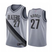 Wholesale Cheap Portland Trail Blazers #27 Jusuf Nurkic Gray NBA Swingman 2020-21 Earned Edition Jersey