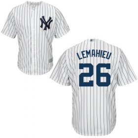 Wholesale Cheap Yankees #26 DJ LeMahieu White Strip New Cool Base Stitched MLB Jersey