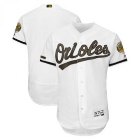 Wholesale Cheap Men\'s Baltimore Orioles Majestic White 2018 Memorial Day Authentic Collection Flex Base Team Custom Jersey