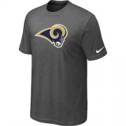 Wholesale Cheap Los Angeles Rams Sideline Legend Authentic Logo Dri-FIT Nike NFL T-Shirt Crow Grey