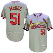 Wholesale Cheap Cardinals #51 Willie McGee Grey Flexbase Authentic Collection Cooperstown Stitched MLB Jersey