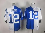 Wholesale Cheap Nike Colts #12 Andrew Luck Royal Blue/White Men's Stitched NFL Elite Split Jersey