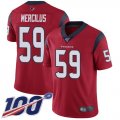 Wholesale Cheap Nike Texans #59 Whitney Mercilus Red Alternate Men's Stitched NFL 100th Season Vapor Limited Jersey