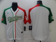 Wholesale Cheap Men's Los Angeles Dodgers Blank White Mexican Heritage Culture Night Nike Jersey