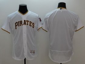 Wholesale Cheap Pirates Blank White Flexbase Authentic Collection Stitched MLB Jersey