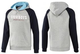 Wholesale Cheap Dallas Cowboys English Version Pullover Hoodie Grey & Blue