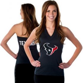 Wholesale Cheap Women\'s All Sports Couture Houston Texans Blown Coverage Halter Top