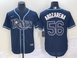 Wholesale Cheap Men's Tampa Bay Rays #56 Randy Arozarena Navy Blue Stitched MLB Cool Base Nike Jersey