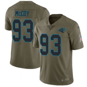 Wholesale Cheap Nike Panthers #93 Gerald McCoy Olive Men\'s Stitched NFL Limited 2017 Salute To Service Jersey