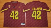 Wholesale Cheap Men's Arizona State Sun Devils #42 Pat Tillman Red Desert Ice 2015 College Football Jersey