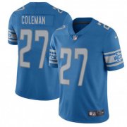 Wholesale Cheap Nike Lions #27 Justin Coleman Blue Team Color Men's Stitched NFL Vapor Untouchable Limited Jersey