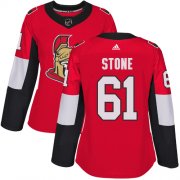 Wholesale Cheap Adidas Senators #61 Mark Stone Red Home Authentic Women's Stitched NHL Jersey