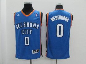 Cheap Youth Oklahoma City Thunder #0 Russell Westbrook Light Blue Jersey