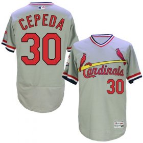 Wholesale Cheap Cardinals #30 Orlando Cepeda Grey Flexbase Authentic Collection Cooperstown Stitched MLB Jersey