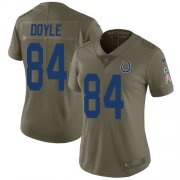 Wholesale Cheap Nike Colts #84 Jack Doyle Olive Women's Stitched NFL Limited 2017 Salute to Service Jersey