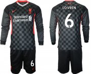 Wholesale Cheap Men 2021 Liverpool away long sleeves 6 soccer jerseys