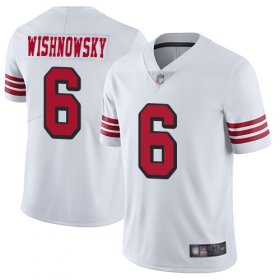 Wholesale Cheap Nike 49ers #6 Mitch Wishnowsky White Rush Men\'s Stitched NFL Vapor Untouchable Limited Jersey