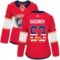 Wholesale Cheap Adidas Panthers #63 Evgenii Dadonov Red Home Authentic USA Flag Women's Stitched NHL Jersey
