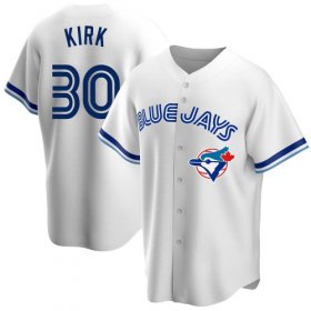 Wholesale Cheap Men\'s Toronto Blue Jays #30 Alejandro Kirk White Home Cooperstown Collection Player Jersey
