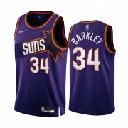 Wholesale Cheap Men's Phoenix Suns #34 Charles Barkley 2022-23 Purple 75th Anniversary Icon Edition Stitched Jersey