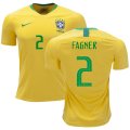 Wholesale Cheap Brazil #2 Fagner Home Kid Soccer Country Jersey
