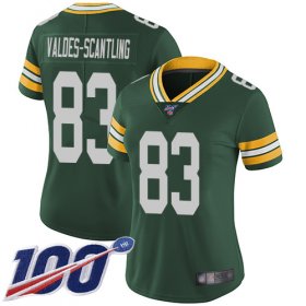 Wholesale Cheap Nike Packers #83 Marquez Valdes-Scantling Green Team Color Women\'s Stitched NFL 100th Season Vapor Limited Jersey