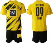 Wholesale Cheap Wholesale Men 2020-2021 club Dortmund home 09 yellow Soccer Jerseys