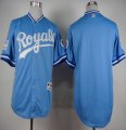 Wholesale Cheap Royals Blank Light Blue 1985 Turn Back The Clock Stitched MLB Jersey