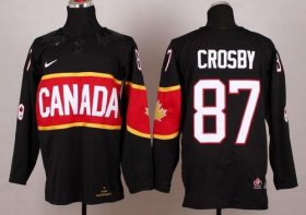 Wholesale Cheap Team Canada 2014 Olympic #87 Sidney Crosby Black Stitched Youth NHL Jersey
