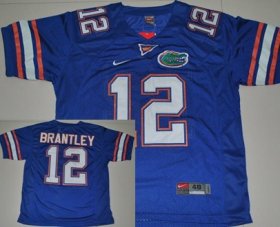 Wholesale Cheap Florida Gators #12 John Brantley Blue Jersey