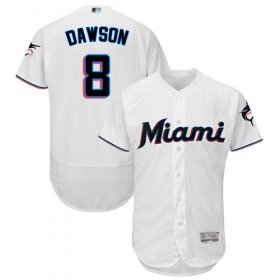 Wholesale Cheap marlins #8 Andre Dawson White Flexbase Authentic Collection Stitched MLB Jersey