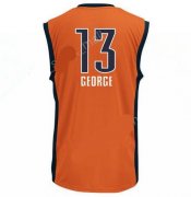 Wholesale Cheap Men's Oklahoma City Thunder #13 Paul George Orange Stitched NBA Adidas Revolution 30 Swingman Jersey