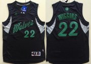 Wholesale Cheap Men's Minnesota Timberwolves #22 Andrew Wiggins adidas Black 2016 Christmas Day Stitched NBA Swingman Jersey