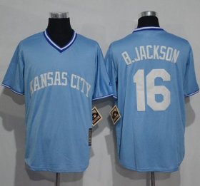 Wholesale Cheap Royals #16 Bo Jackson Light Blue Cooperstown Stitched MLB Jersey