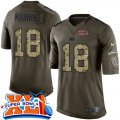 Wholesale Cheap Nike Colts #18 Peyton Manning Green Super Bowl XLI Youth Stitched NFL Limited Salute to Service Jersey