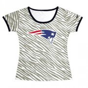 Wholesale Cheap Women's New England Patriots Sideline Legend Authentic Logo Zebra Stripes T-Shirt