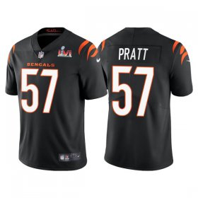 Wholesale Cheap Men\'s Cincinnati Bengals #57 Germaine Pratt 2022 Black Super Bowl LVI Vapor Limited Stitched Jersey