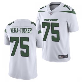 Cheap Men\'s New York Jets #75 Alijah Vera-Tucker White Vapor Untouchable Limited Stitched Jersey