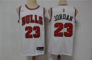 Wholesale Cheap Men's Chicago Bulls #23 Michael Jordan White Nike 75th Anniversary Diamond 2021 Stitched Jersey