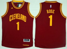 Wholesale Cheap Cleveland Cavaliers #1 Derrick Rose Red Road Stitched NBA Jersey