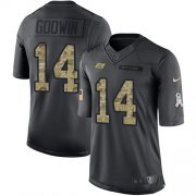 Wholesale Cheap Nike Buccaneers #14 Chris Godwin Black Men's Stitched NFL Limited 2016 Salute to Service Jersey