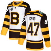 Wholesale Cheap Adidas Bruins #47 Torey Krug White Authentic 2019 Winter Classic Stanley Cup Final Bound Youth Stitched NHL Jersey