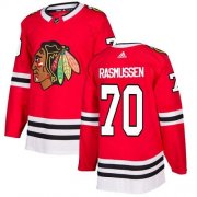 Wholesale Cheap Adidas Blackhawks #70 Dennis Rasmussen Red Home Authentic Stitched NHL Jersey
