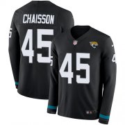 Wholesale Cheap Nike Jaguars #45 K'Lavon Chaisson Black Team Color Youth Stitched NFL Limited Therma Long Sleeve Jersey