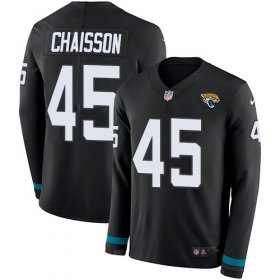Wholesale Cheap Nike Jaguars #45 K\'Lavon Chaisson Black Team Color Youth Stitched NFL Limited Therma Long Sleeve Jersey