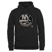 Wholesale Cheap Men's New York Islanders Black Rink Warrior Pullover Hoodie